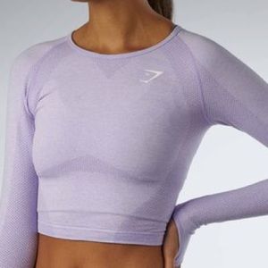 Gymshark purple vital seamless crop top